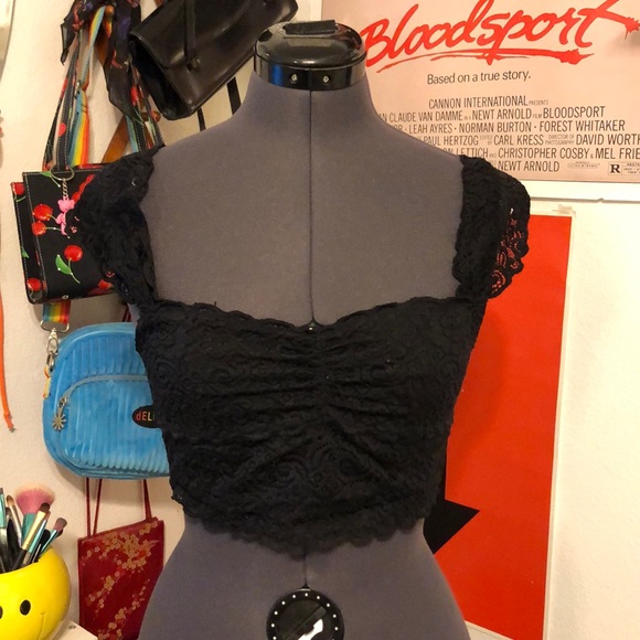 Free People Other - Black Lace Bando